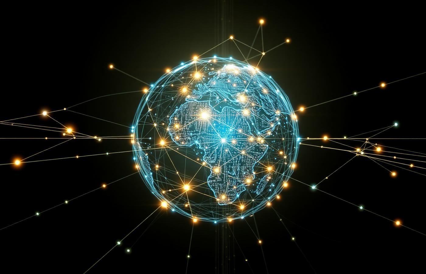 Global data network connecting continents